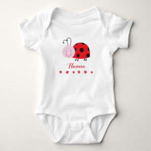 Body Para Bebé Pequeño Creeper Infantil Personalizado Red Ladybug