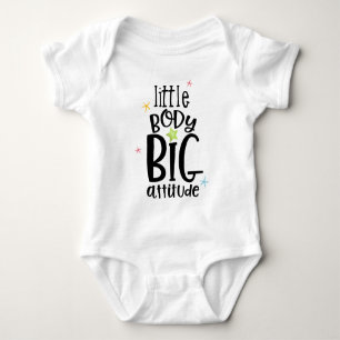 Body Para Bebé Pequeño cuerpo, gran actitud Stars Typographic