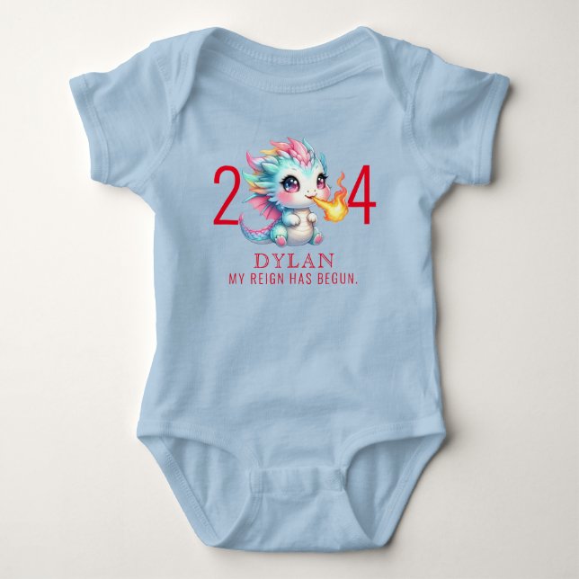 Body Para Bebé Pequeño Dragón Recién Nacido En Casa 2024 (Anverso)