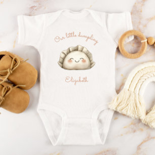 Body Para Bebé Pequeño Dumpling Dim Sum Personalizado de Terracot