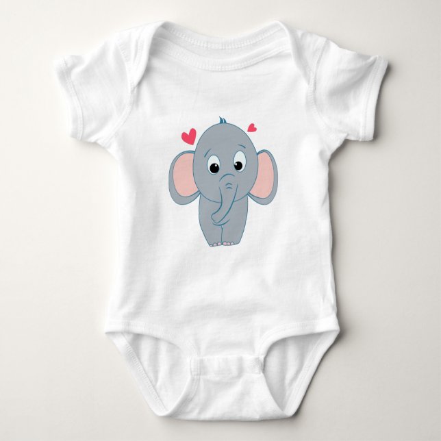 Body Para Bebé Pequeño elefante (Anverso)