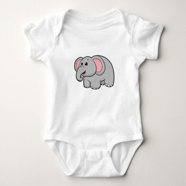 Body Para Bebé Pequeño elefante (Anverso)