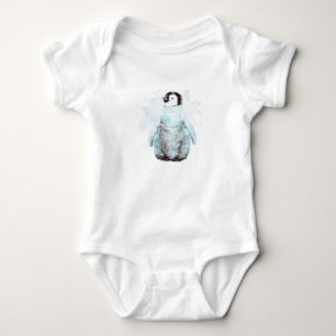 Body Para Bebé Pequeño emperador pingüino acuarela