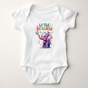 Body Para Bebé Pequeño Explorador Estilo Crayon Elefante Bebé
