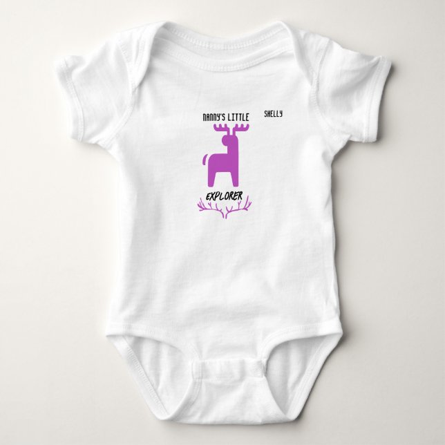 Body Para Bebé "Pequeño Explorador" Personalizable (Anverso)