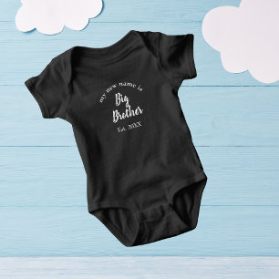 Body Para Bebé Pequeño Hermano Mayor Año de Establecimiento Anunc