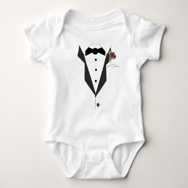 Body Para Bebé Pequeño Hombre Esmoquin  (Anverso)