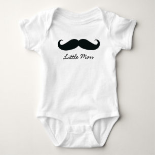 Body Para Bebé Pequeño Hombre Mustache Lechador Infantil, Blanco