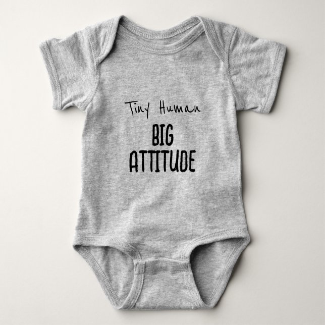 Body Para Bebé Pequeño Humano, Gran Actitud (Anverso)