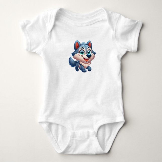 Body Para Bebé Pequeño lobo (Anverso)