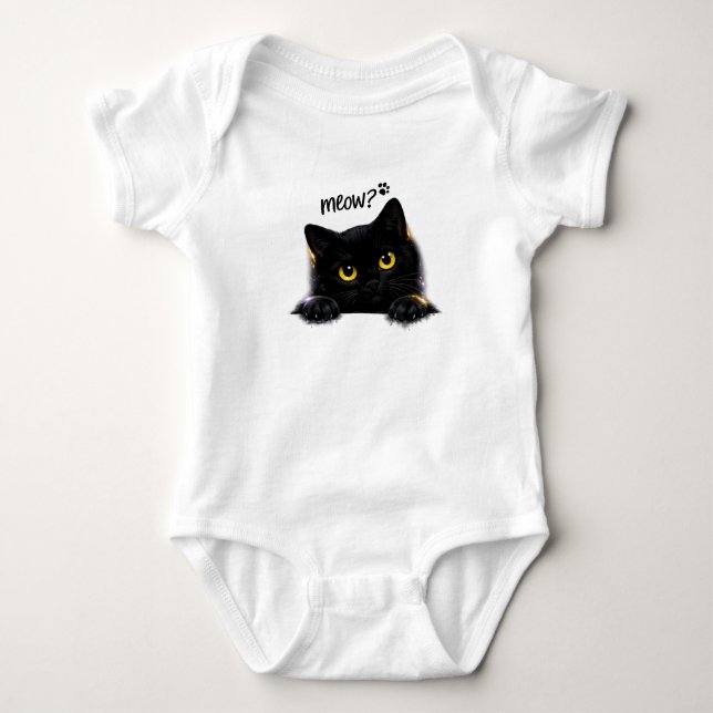Body Para Bebé Pequeño Meow (Anverso)