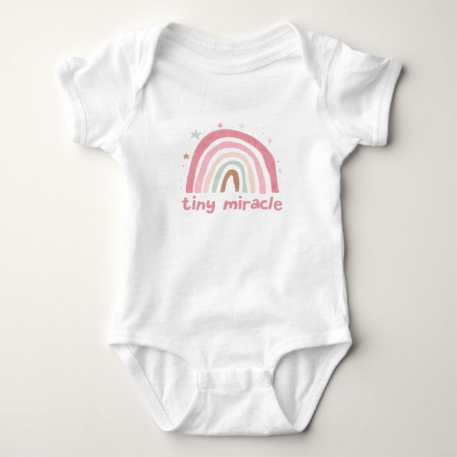 Body Para Bebé pequeño milagro arcoíris pastel (Anverso)