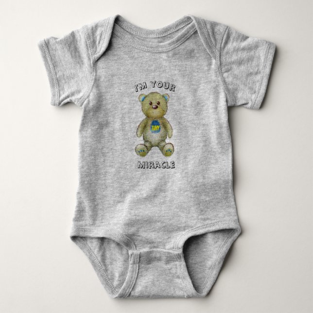 Body Para Bebé Pequeño Milagro Fancy Bear Baby Bodysuit (Anverso)