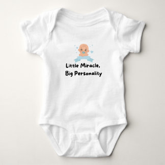 Body Para Bebé 👶 "Pequeño Milagro, Gran Personalidad" Baby Tee �