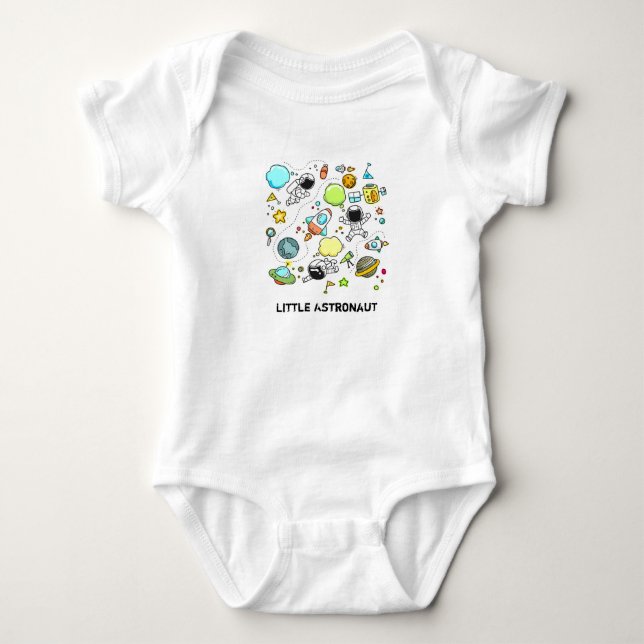 Body Para Bebé Pequeño mono del astronauta (Anverso)