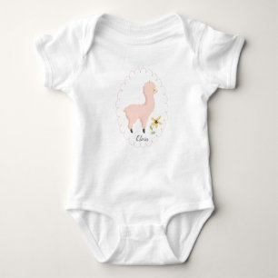 Body Para Bebé Pequeño mono rosado adaptable del bebé de la llama