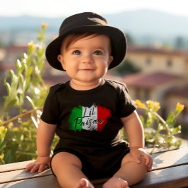 Body Para Bebé Pequeño Paisán Bebé Italiano Divertido Negro
