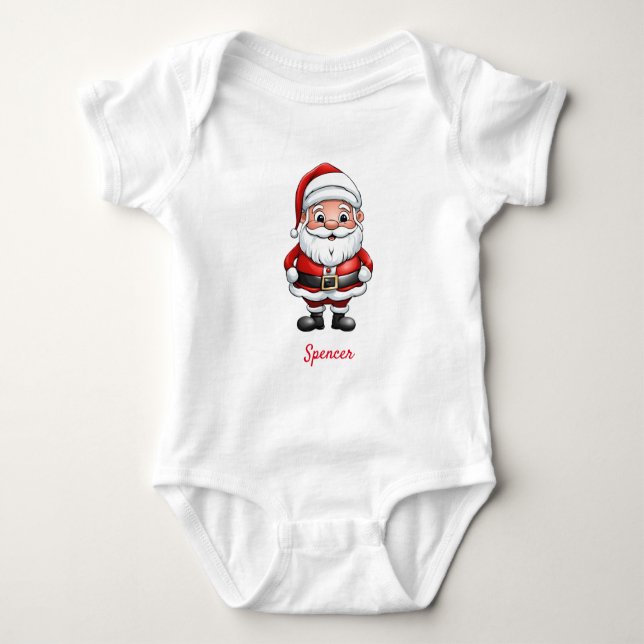 Body Para Bebé Pequeño Personalizado Santa (Anverso)