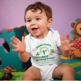 Body Para Bebé Pequeño Pinta 1er Día de San Patricio Divertido