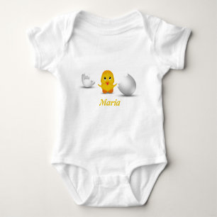 Body Para Bebé Pequeño polluelo lindo del bebé su nombre