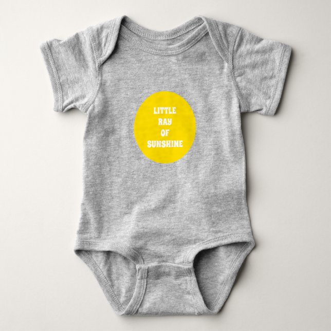 Body Para Bebé Pequeño rayo de sol amarillo Sunshine personalizad (Anverso)