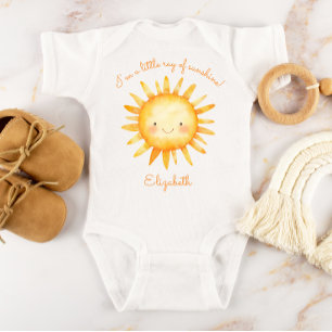 Body Para Bebé Pequeño Rayo de Sol Personalizado