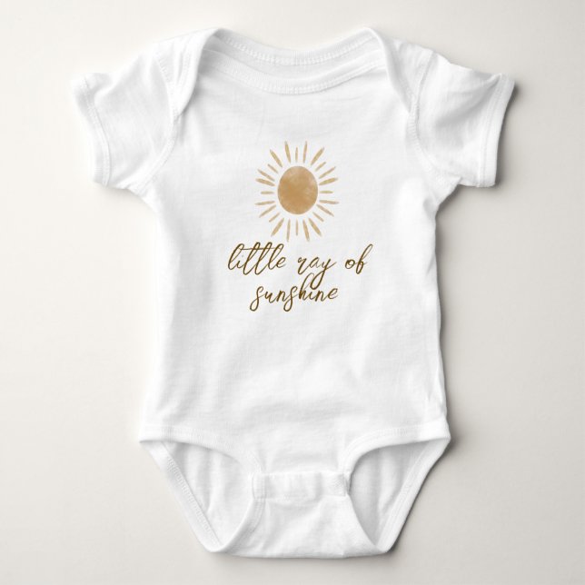 Body Para Bebé Pequeño rayo de Sunshine Boho Baby Shower (Anverso)