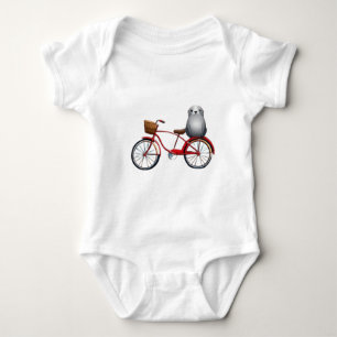 Body Para Bebé Pequeño sello personalizado en una bicicleta