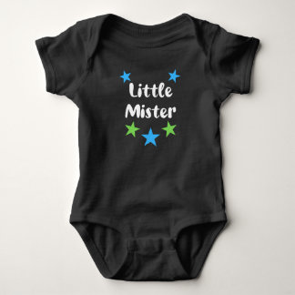 Body Para Bebé Pequeño Señor Estrellas Azules y Verdes