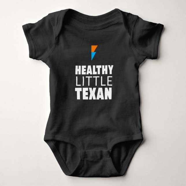 Body Para Bebé Pequeño Texan sano - negro (Anverso)
