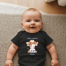 Body Para Bebé Pequeño Vaquero Personalizado Recién Nacido