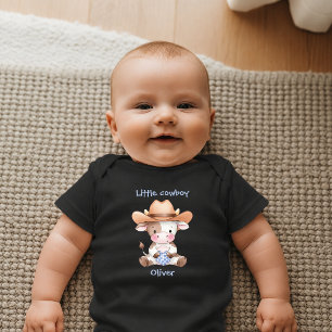 Body Para Bebé Pequeño Vaquero Personalizado Recién Nacido
