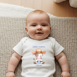 Body Para Bebé Pequeño Vaquero Personalizado Recién Nacido