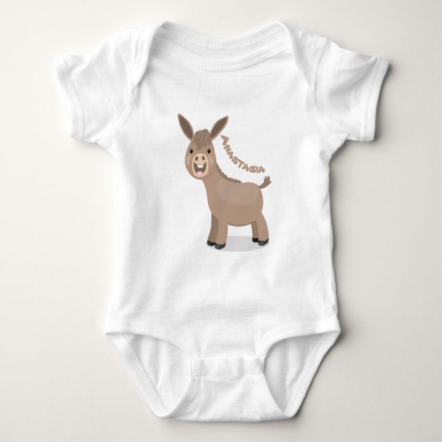 Body Para Bebé Pequeño y feliz ilustracion de personalizado de bu (Anverso)