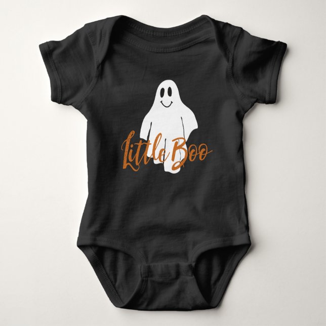 Body Para Bebé Pequeño y lindo Boo Halloween Baby Bodysuit (Anverso)