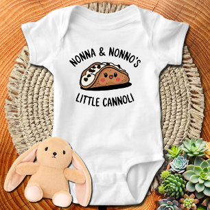 Body Para Bebé Pequeños Cannoli de Nonna y Nonno Lindos Italianos