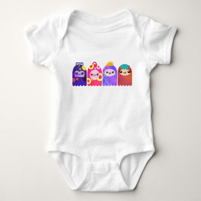 Body Para Bebé Pequeños monstruos (Anverso)