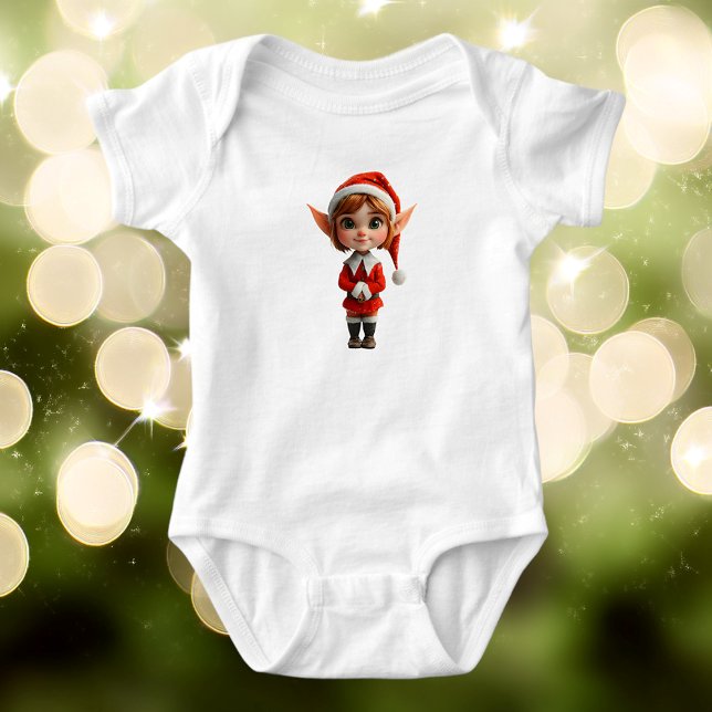 Body Para Bebé Perky Chica Navidades Elf Baby Bodysuit (Subido por el creador)