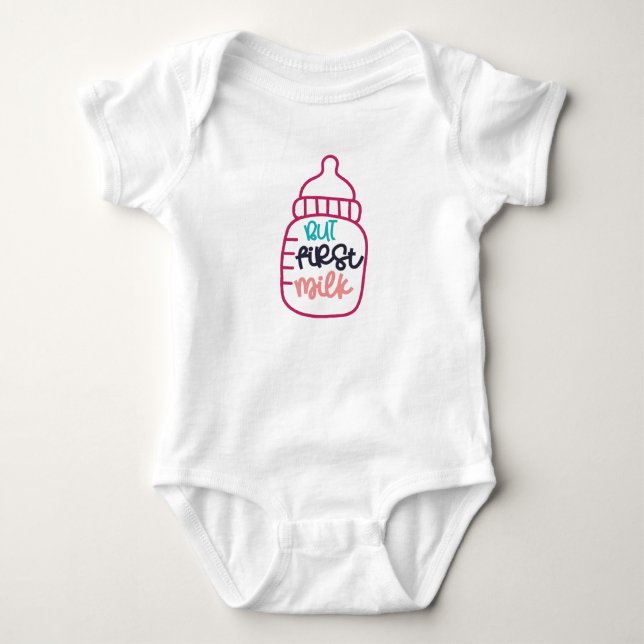 Body Para Bebé Pero Primero Leche (Anverso)