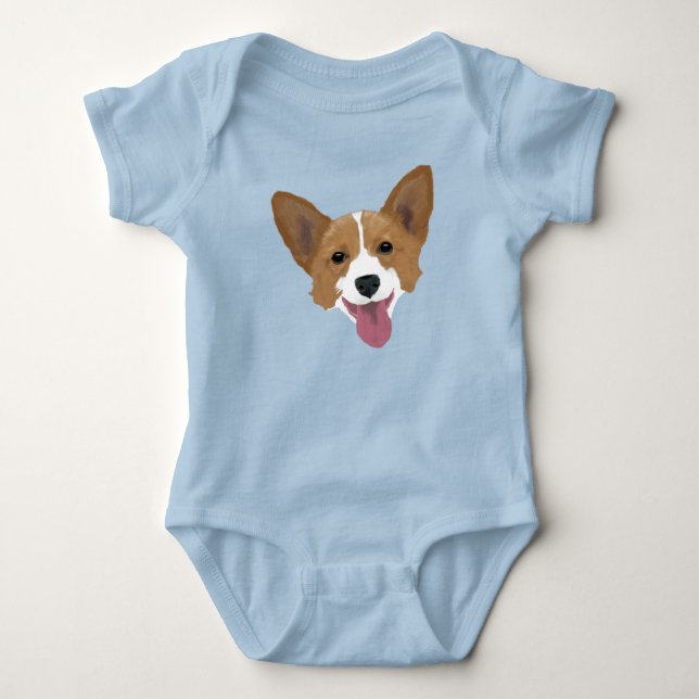 Body Para Bebé Perrito del Corgi (Anverso)