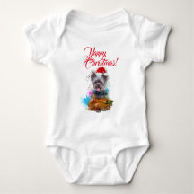 Perrito Yorkie Adorable Personalizable Navidad Lad