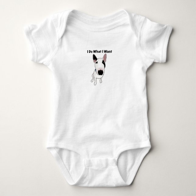 Body Para Bebé Perro adorable hace lo que quiere (Anverso)