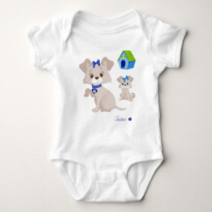 Body Para Bebé Perro adorable y dulce mami con pipa