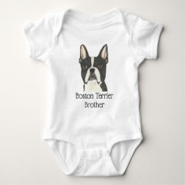 Body Para Bebé Perro Boston Terrier personalizable