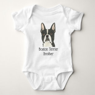 Body Para Bebé Perro Boston Terrier personalizable
