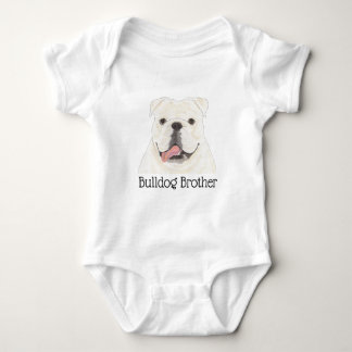 Body Para Bebé Perro Bulldog Inglés Blanco Personalizado
