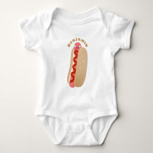 Body Para Bebé Perro caliente divertido lindo personalizado Weine