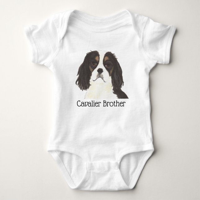 Body Para Bebé Perro Cavalier King Charles Spaniel tricolor (Anverso)