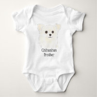 Perro Chihuahua de pelo largo blanco personalizado