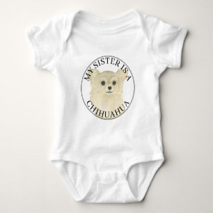 Body Para Bebé Perro Chihuahua de pelo largo color cervato Herman